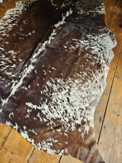 Dark Brown Cowhide Rug - Medium