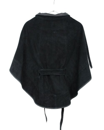 The Katerina Suede Belted Cape