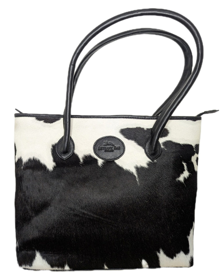 The Upton Cowhide Handbag Black Bethany Rae UK