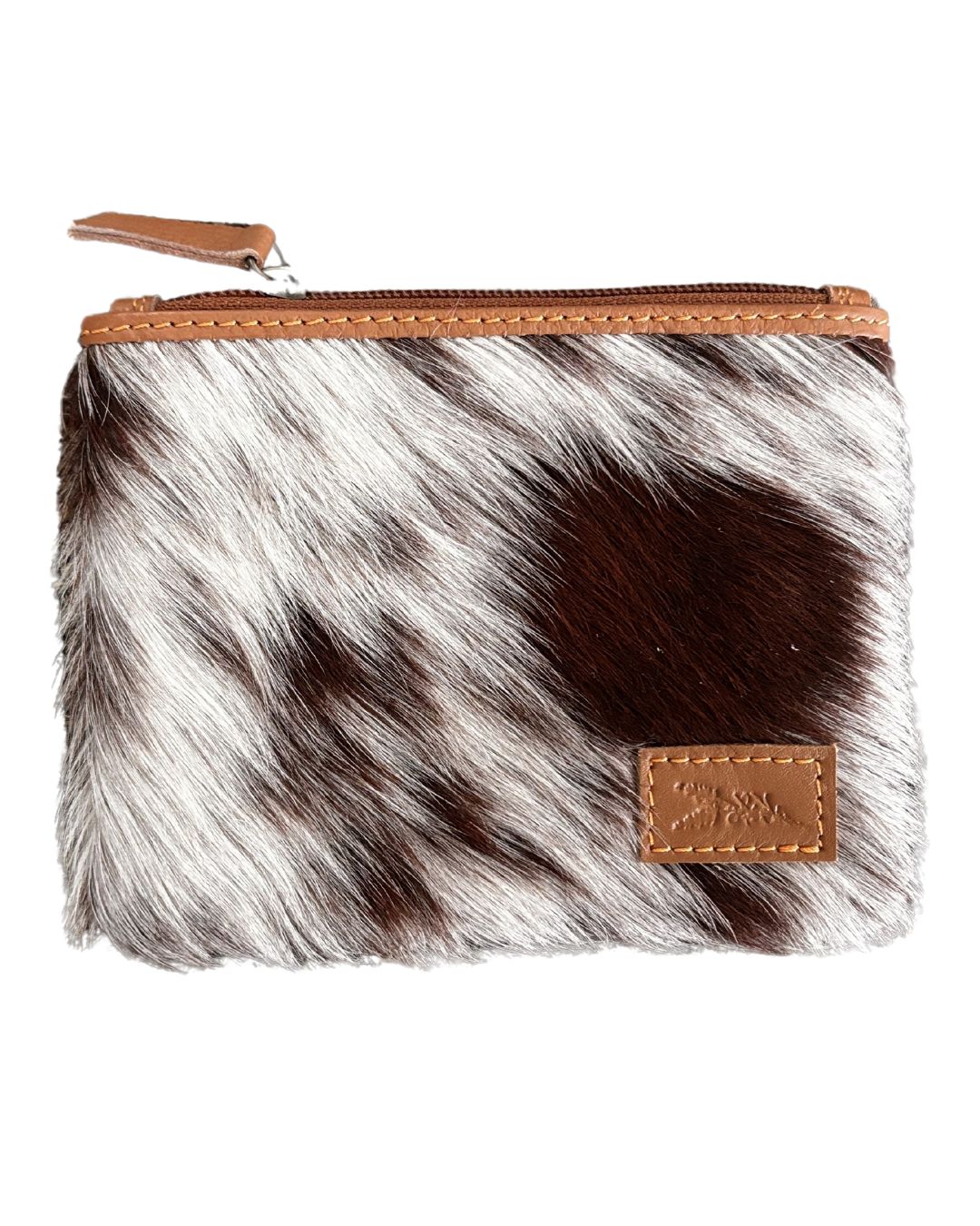 The Charlton Coin Cowhide Purse - Caramel