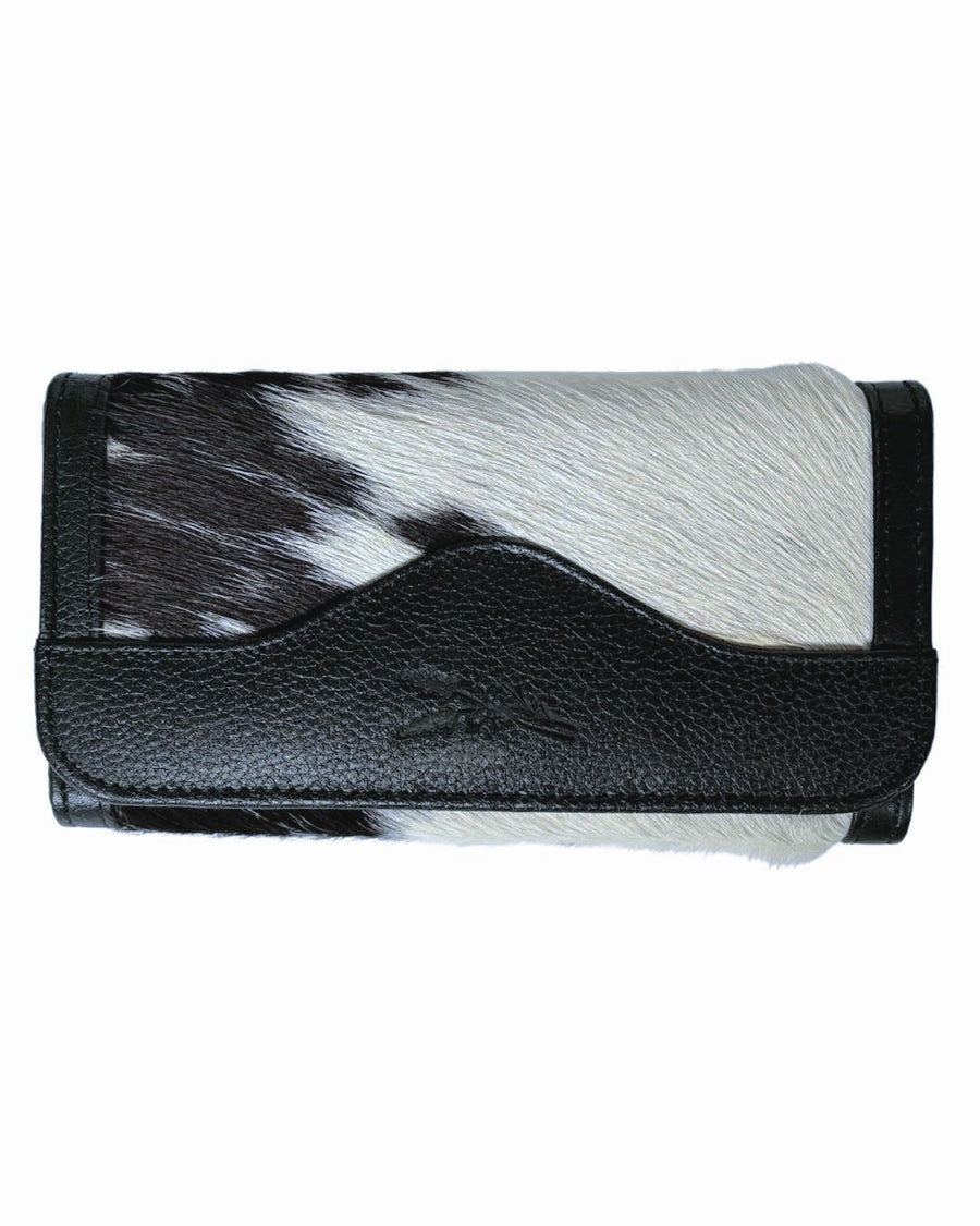 The Lytchett Cowhide Purse - Black