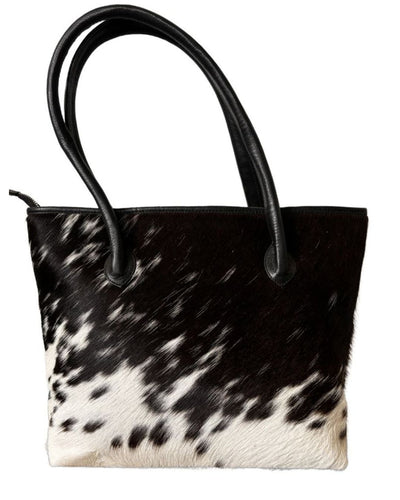 The Upton Cowhide Handbag - Black