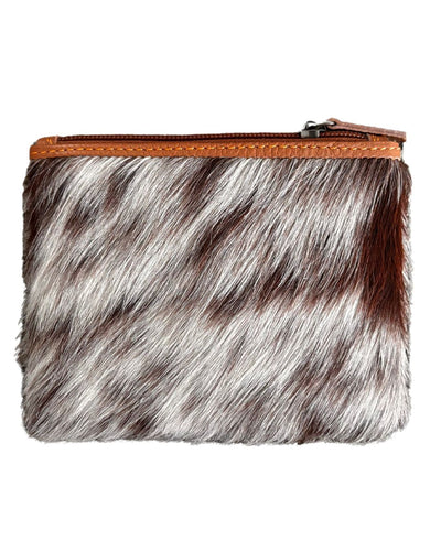 The Charlton Coin Cowhide Purse - Caramel