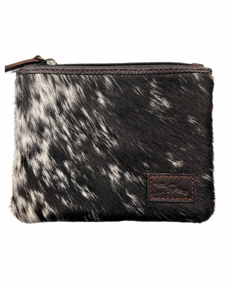 The Charlton Coin Cowhide Purse - Brown