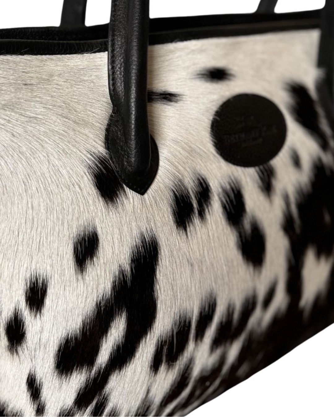 The Upton Cowhide Handbag - Black