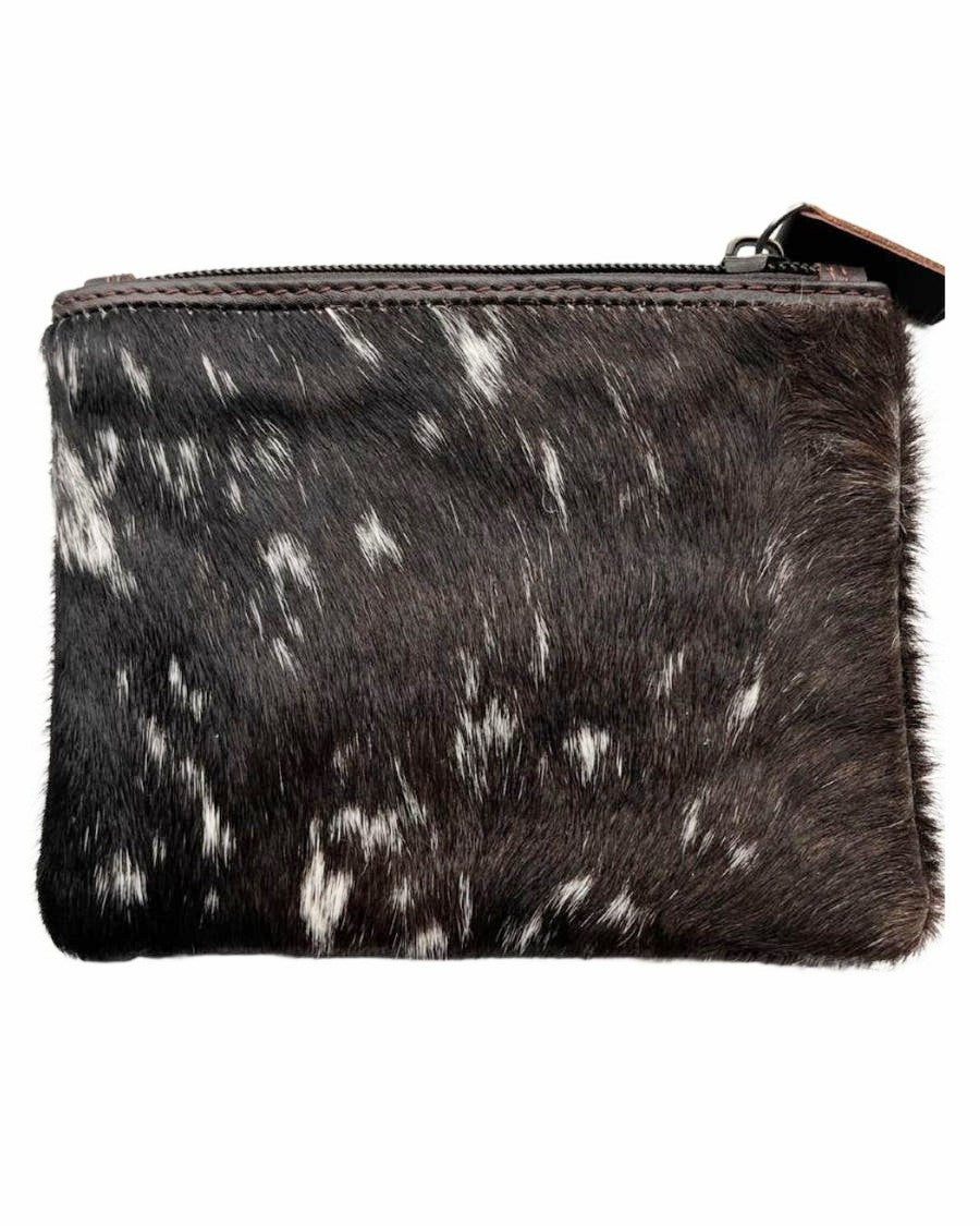 The Charlton Coin Cowhide Purse - Brown