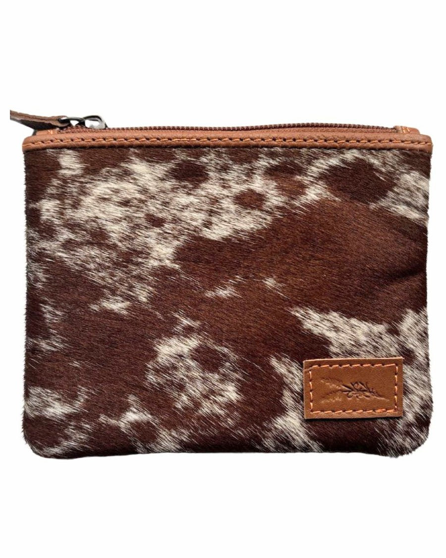 The Charlton Coin Cowhide Purse - Caramel