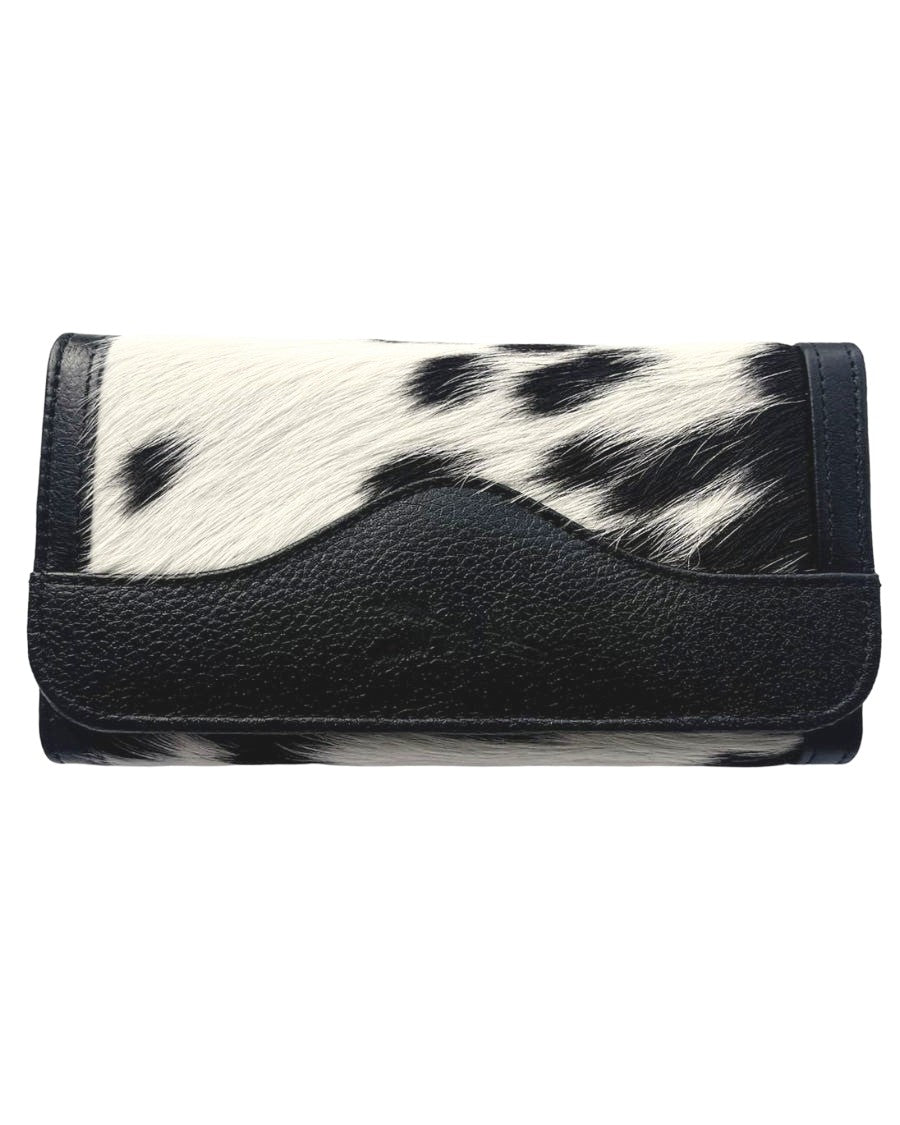 The Lytchett Cowhide Purse - Black