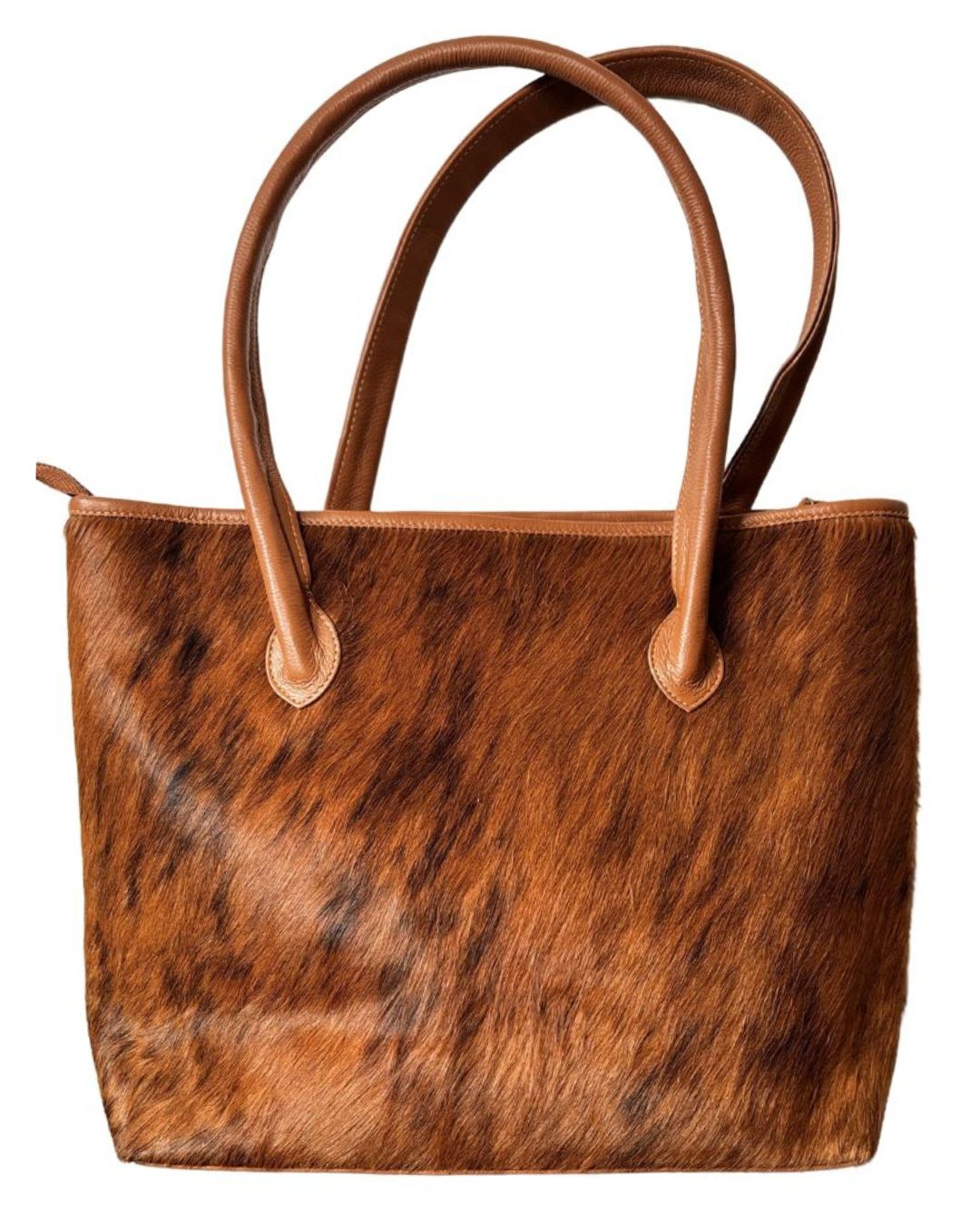 The Upton Cowhide Handbag - Caramel