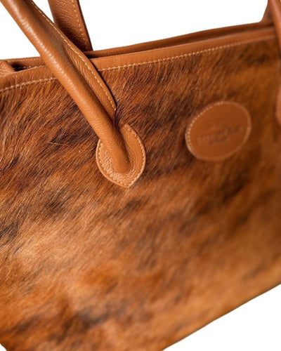 The Upton Cowhide Handbag - Caramel