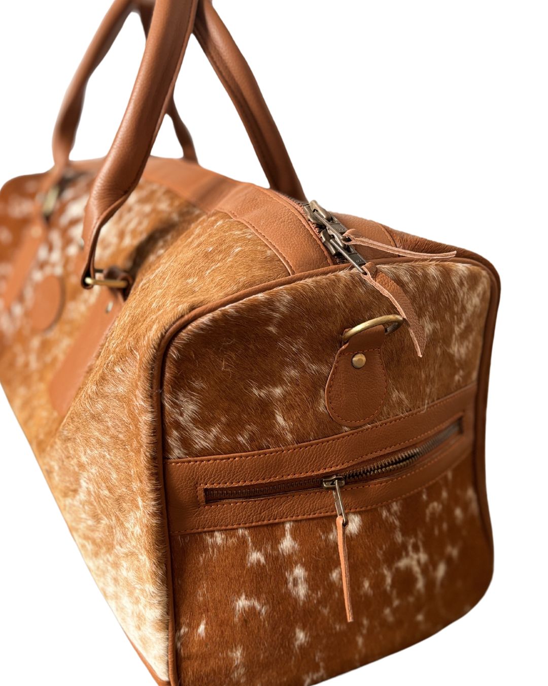 The Dorchester Cowhide Duffel - Caramel