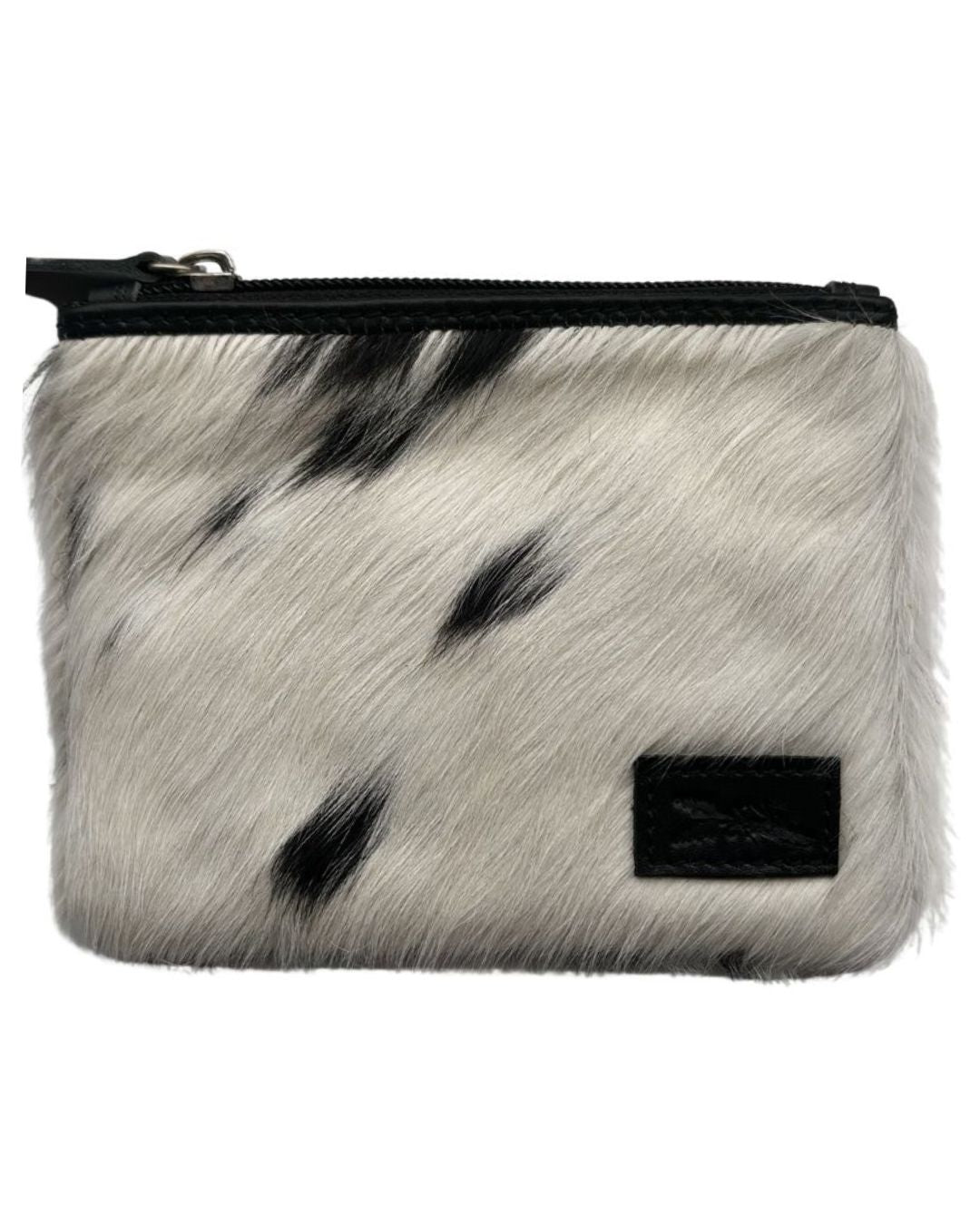 The Charlton Coin Cowhide Purse - Black