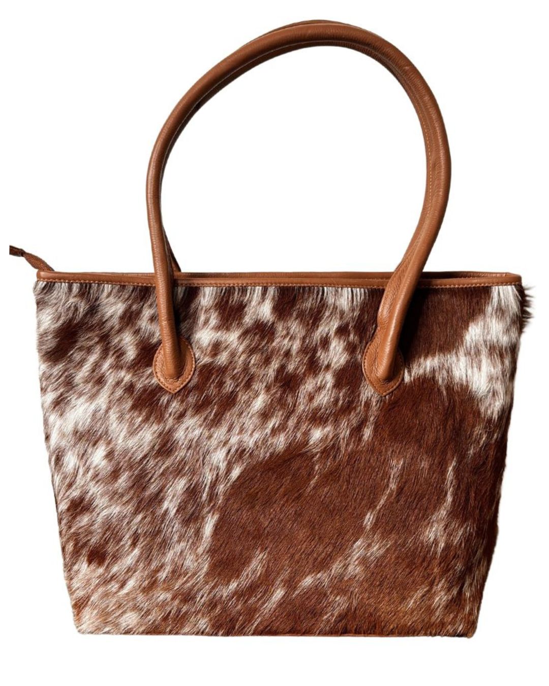 The Upton Cowhide Handbag - Caramel