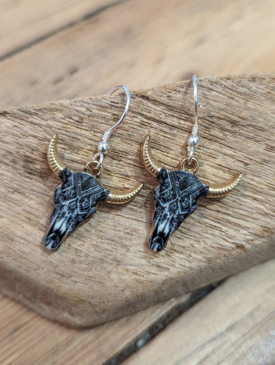 Sterling Silver Hook Buffalo Earrings