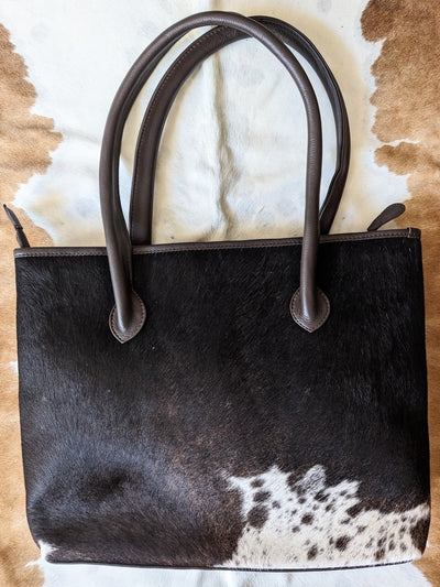 The Upton Cowhide Handbag - Brown SALE