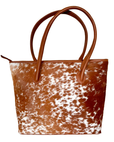 The Upton Cowhide Handbag - Caramel