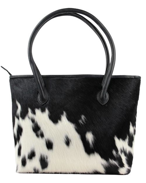 The Upton Cowhide Handbag - Black