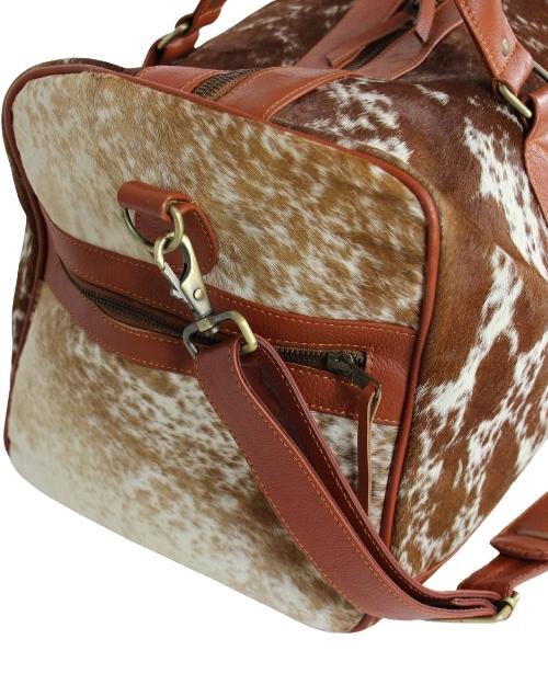 The Dorchester Cowhide Duffel - Caramel