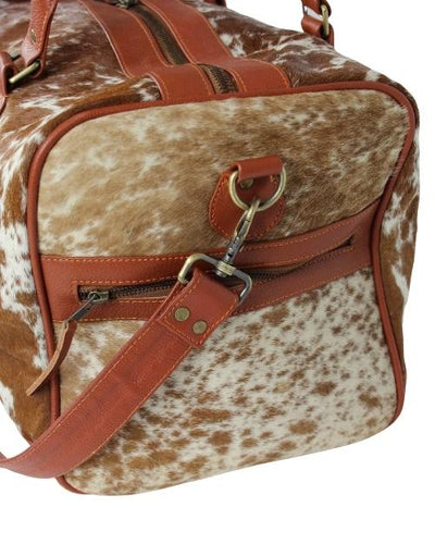 The Dorchester Cowhide Duffel - Caramel