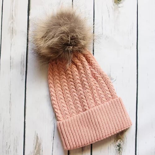 Real fur bobble hats online